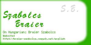 szabolcs braier business card